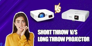 What is the difference between long throw and short throw projectors